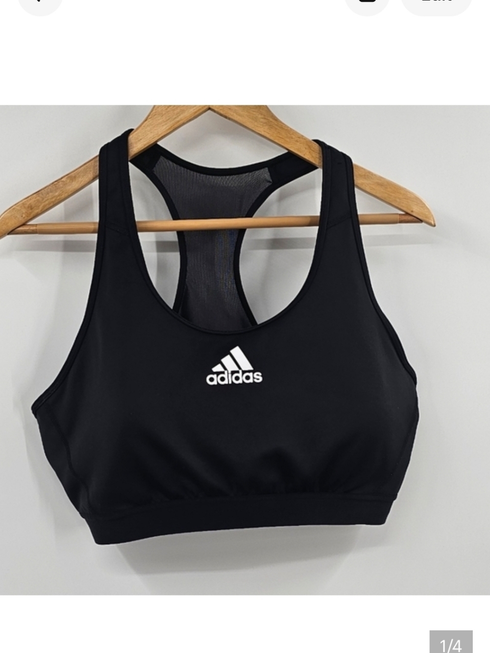 Adidas Black Sports Bra Size 1X